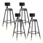 Contemporary Counter Stools Armless Upholstered Indoor Bar Stool Stainless Steel Base Gray 4 Piece Set Clearhalo 'Bar Furniture' 'Bar Stools' 'bar_stools' 'furn' 'furn_bar_stools' 'furniture_bar_stools' 'Kitchen & Dining Furniture' 'kitchen&dining_furn' 'kitchen' 'kitchen_furn' Furniture' 4198340