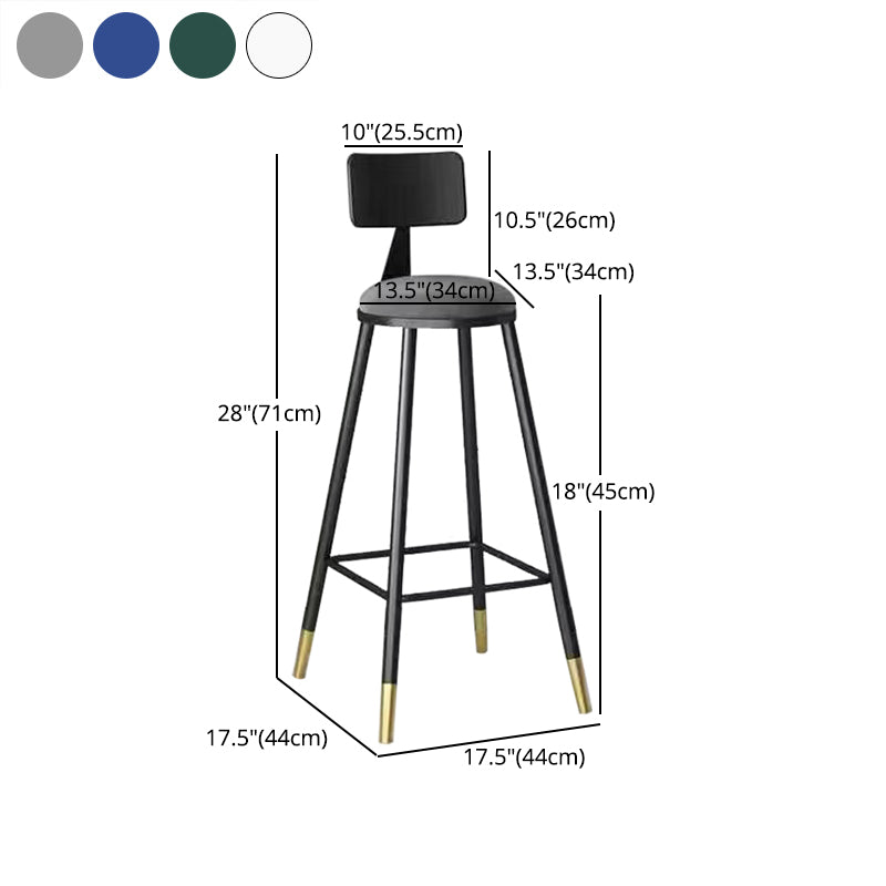 Contemporary Counter Stools Armless Upholstered Indoor Bar Stool Stainless Steel Base Clearhalo 'Bar Furniture' 'Bar Stools' 'bar_stools' 'furn' 'furn_bar_stools' 'furniture_bar_stools' 'Kitchen & Dining Furniture' 'kitchen&dining_furn' 'kitchen' 'kitchen_furn' Furniture' 4198341