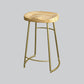 Contemporary Oval Counter Stools Armless Wood Indoor Bar Stool with Iron Base Clearhalo 'Bar Furniture' 'Bar Stools' 'bar_stools' 'furn' 'furn_bar_stools' 'furniture_bar_stools' 'Kitchen & Dining Furniture' 'kitchen&dining_furn' 'kitchen' 'kitchen_furn' Furniture' 4198398