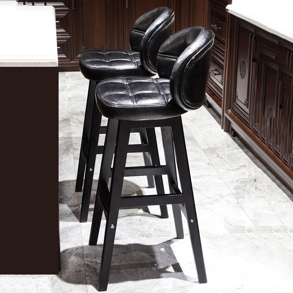 Modern Armless Counter Stool Wood Household Bar Stool with Cushion Clearhalo 'Bar Furniture' 'Bar Stools' 'bar_stools' 'furn' 'furn_bar_stools' 'furniture_bar_stools' 'Kitchen & Dining Furniture' 'kitchen&dining_furn' 'kitchen' 'kitchen_furn' Furniture' 4198416