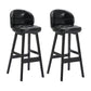 Modern Armless Counter Stool Wood Household Bar Stool with Cushion Black Black 2 Piece Set Clearhalo 'Bar Furniture' 'Bar Stools' 'bar_stools' 'furn' 'furn_bar_stools' 'furniture_bar_stools' 'Kitchen & Dining Furniture' 'kitchen&dining_furn' 'kitchen' 'kitchen_furn' Furniture' 4198417