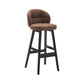 Modern Armless Counter Stool Wood Household Bar Stool with Cushion Brown Black 1 Piece Clearhalo 'Bar Furniture' 'Bar Stools' 'bar_stools' 'furn' 'furn_bar_stools' 'furniture_bar_stools' 'Kitchen & Dining Furniture' 'kitchen&dining_furn' 'kitchen' 'kitchen_furn' Furniture' 4198420