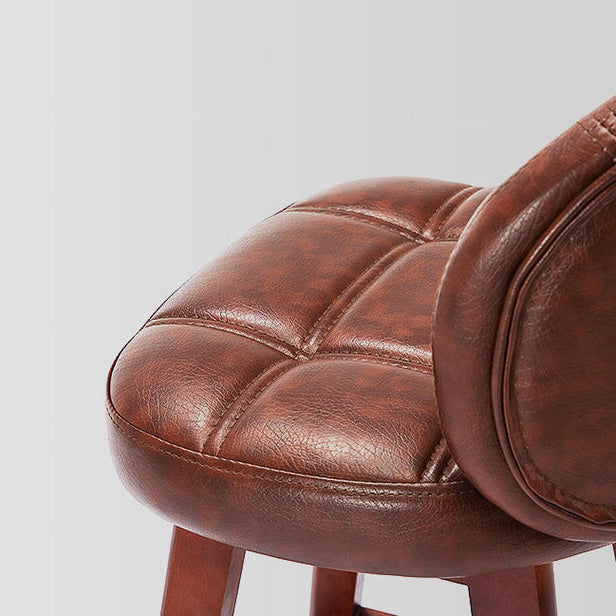 Modern Armless Counter Stool Wood Household Bar Stool with Cushion Clearhalo 'Bar Furniture' 'Bar Stools' 'bar_stools' 'furn' 'furn_bar_stools' 'furniture_bar_stools' 'Kitchen & Dining Furniture' 'kitchen&dining_furn' 'kitchen' 'kitchen_furn' Furniture' 4198429