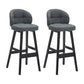 Modern Armless Counter Stool Wood Household Bar Stool with Cushion Grey Black 2 Piece Set Clearhalo 'Bar Furniture' 'Bar Stools' 'bar_stools' 'furn' 'furn_bar_stools' 'furniture_bar_stools' 'Kitchen & Dining Furniture' 'kitchen&dining_furn' 'kitchen' 'kitchen_furn' Furniture' 4198434