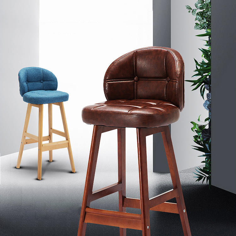 Modern Armless Counter Stool Wood Household Bar Stool with Cushion Clearhalo 'Bar Furniture' 'Bar Stools' 'bar_stools' 'furn' 'furn_bar_stools' 'furniture_bar_stools' 'Kitchen & Dining Furniture' 'kitchen&dining_furn' 'kitchen' 'kitchen_furn' Furniture' 4198436