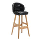 Modern Armless Counter Stool Wood Household Bar Stool with Cushion Black Natural 1 Piece Clearhalo 'Bar Furniture' 'Bar Stools' 'bar_stools' 'furn' 'furn_bar_stools' 'furniture_bar_stools' 'Kitchen & Dining Furniture' 'kitchen&dining_furn' 'kitchen' 'kitchen_furn' Furniture' 4198439