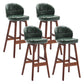 Modern Armless Counter Stool Wood Household Bar Stool with Cushion Blackish Green Brown 4 Piece Set Clearhalo 'Bar Furniture' 'Bar Stools' 'bar_stools' 'furn' 'furn_bar_stools' 'furniture_bar_stools' 'Kitchen & Dining Furniture' 'kitchen&dining_furn' 'kitchen' 'kitchen_furn' Furniture' 4198444