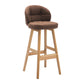 Modern Armless Counter Stool Wood Household Bar Stool with Cushion Brown Natural 1 Piece Clearhalo 'Bar Furniture' 'Bar Stools' 'bar_stools' 'furn' 'furn_bar_stools' 'furniture_bar_stools' 'Kitchen & Dining Furniture' 'kitchen&dining_furn' 'kitchen' 'kitchen_furn' Furniture' 4198454