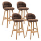 Modern Armless Counter Stool Wood Household Bar Stool with Cushion Brown Natural 4 Piece Set Clearhalo 'Bar Furniture' 'Bar Stools' 'bar_stools' 'furn' 'furn_bar_stools' 'furniture_bar_stools' 'Kitchen & Dining Furniture' 'kitchen&dining_furn' 'kitchen' 'kitchen_furn' Furniture' 4198456