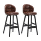 Modern Armless Counter Stool Wood Household Bar Stool with Cushion Coffee Black 2 Piece Set Clearhalo 'Bar Furniture' 'Bar Stools' 'bar_stools' 'furn' 'furn_bar_stools' 'furniture_bar_stools' 'Kitchen & Dining Furniture' 'kitchen&dining_furn' 'kitchen' 'kitchen_furn' Furniture' 4198464
