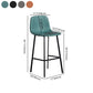 Contemporary Counter Stools Armless Leather Indoor Bar Stool with Iron Base Clearhalo 'Bar Furniture' 'Bar Stools' 'bar_stools' 'furn' 'furn_bar_stools' 'furniture_bar_stools' 'Kitchen & Dining Furniture' 'kitchen&dining_furn' 'kitchen' 'kitchen_furn' Furniture' 4198485