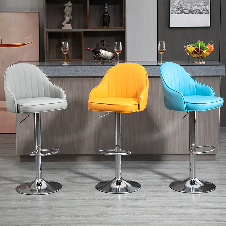 Modern Rotatable Liftable Counter Stool Steel Household Bar Stool with Cushion Clearhalo 'Bar Furniture' 'Bar Stools' 'bar_stools' 'furn' 'furn_bar_stools' 'furniture_bar_stools' 'Kitchen & Dining Furniture' 'kitchen&dining_furn' 'kitchen' 'kitchen_furn' Furniture' 4198490