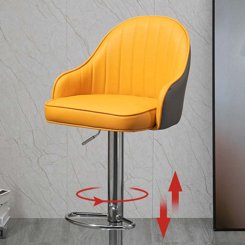 Modern Rotatable Liftable Counter Stool Steel Household Bar Stool with Cushion Clearhalo 'Bar Furniture' 'Bar Stools' 'bar_stools' 'furn' 'furn_bar_stools' 'furniture_bar_stools' 'Kitchen & Dining Furniture' 'kitchen&dining_furn' 'kitchen' 'kitchen_furn' Furniture' 4198493