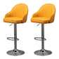 Modern Rotatable Liftable Counter Stool Steel Household Bar Stool with Cushion Yellow Silver 2 Piece Set Clearhalo 'Bar Furniture' 'Bar Stools' 'bar_stools' 'furn' 'furn_bar_stools' 'furniture_bar_stools' 'Kitchen & Dining Furniture' 'kitchen&dining_furn' 'kitchen' 'kitchen_furn' Furniture' 4198495