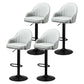 Modern Rotatable Liftable Counter Stool Steel Household Bar Stool with Cushion Grey Black 4 Piece Set Clearhalo 'Bar Furniture' 'Bar Stools' 'bar_stools' 'furn' 'furn_bar_stools' 'furniture_bar_stools' 'Kitchen & Dining Furniture' 'kitchen&dining_furn' 'kitchen' 'kitchen_furn' Furniture' 4198508