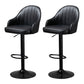 Modern Rotatable Liftable Counter Stool Steel Household Bar Stool with Cushion Black Black 2 Piece Set Clearhalo 'Bar Furniture' 'Bar Stools' 'bar_stools' 'furn' 'furn_bar_stools' 'furniture_bar_stools' 'Kitchen & Dining Furniture' 'kitchen&dining_furn' 'kitchen' 'kitchen_furn' Furniture' 4198513