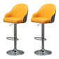 Modern Rotatable Liftable Counter Stool Steel Household Bar Stool with Cushion Gray-Yellow Silver 2 Piece Set Clearhalo 'Bar Furniture' 'Bar Stools' 'bar_stools' 'furn' 'furn_bar_stools' 'furniture_bar_stools' 'Kitchen & Dining Furniture' 'kitchen&dining_furn' 'kitchen' 'kitchen_furn' Furniture' 4198516