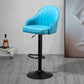 Modern Rotatable Liftable Counter Stool Steel Household Bar Stool with Cushion Blue Black 1 Piece Clearhalo 'Bar Furniture' 'Bar Stools' 'bar_stools' 'furn' 'furn_bar_stools' 'furniture_bar_stools' 'Kitchen & Dining Furniture' 'kitchen&dining_furn' 'kitchen' 'kitchen_furn' Furniture' 4198518