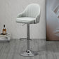 Modern Rotatable Liftable Counter Stool Steel Household Bar Stool with Cushion Grey Silver 1 Piece Clearhalo 'Bar Furniture' 'Bar Stools' 'bar_stools' 'furn' 'furn_bar_stools' 'furniture_bar_stools' 'Kitchen & Dining Furniture' 'kitchen&dining_furn' 'kitchen' 'kitchen_furn' Furniture' 4198527