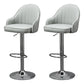 Modern Rotatable Liftable Counter Stool Steel Household Bar Stool with Cushion Grey Silver 2 Piece Set Clearhalo 'Bar Furniture' 'Bar Stools' 'bar_stools' 'furn' 'furn_bar_stools' 'furniture_bar_stools' 'Kitchen & Dining Furniture' 'kitchen&dining_furn' 'kitchen' 'kitchen_furn' Furniture' 4198528