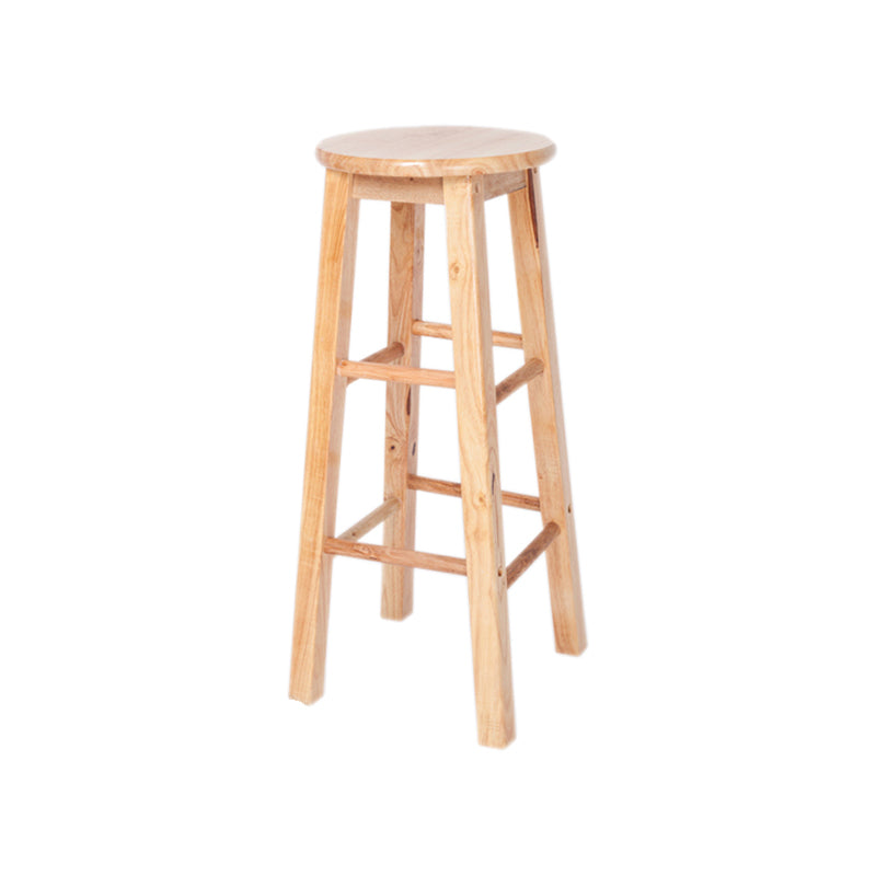 Modern Armless Non Foldable Counter Stool Wood Household Bar Stool with Pedal Brown 1 Piece Bar Stool(31"H) Clearhalo 'Bar Furniture' 'Bar Stools' 'bar_stools' 'furn' 'furn_bar_stools' 'furniture_bar_stools' 'Kitchen & Dining Furniture' 'kitchen&dining_furn' 'kitchen' 'kitchen_furn' Furniture' 4198535