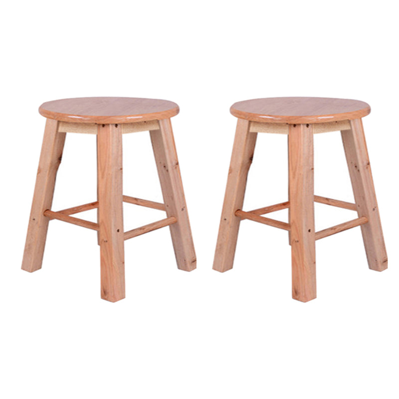 Modern Armless Non Foldable Counter Stool Wood Household Bar Stool with Pedal Brown 2 Piece Set Clearhalo 'Bar Furniture' 'Bar Stools' 'bar_stools' 'furn' 'furn_bar_stools' 'furniture_bar_stools' 'Kitchen & Dining Furniture' 'kitchen&dining_furn' 'kitchen' 'kitchen_furn' Furniture' 4198542