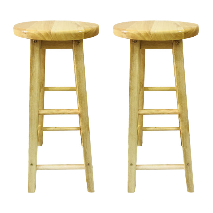 Modern Armless Non Foldable Counter Stool Wood Household Bar Stool with Pedal Natural 2 Piece Set Bar Stool(31"H) Clearhalo 'Bar Furniture' 'Bar Stools' 'bar_stools' 'furn' 'furn_bar_stools' 'furniture_bar_stools' 'Kitchen & Dining Furniture' 'kitchen&dining_furn' 'kitchen' 'kitchen_furn' Furniture' 4198547