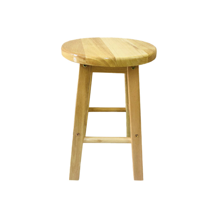 Modern Armless Non Foldable Counter Stool Wood Household Bar Stool with Pedal Natural 1 Piece Short Stool(18"H) Clearhalo 'Bar Furniture' 'Bar Stools' 'bar_stools' 'furn' 'furn_bar_stools' 'furniture_bar_stools' 'Kitchen & Dining Furniture' 'kitchen&dining_furn' 'kitchen' 'kitchen_furn' Furniture' 4198549