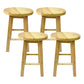 Modern Armless Non Foldable Counter Stool Wood Household Bar Stool with Pedal Natural 4 Piece Set Short Stool(18"H) Clearhalo 'Bar Furniture' 'Bar Stools' 'bar_stools' 'furn' 'furn_bar_stools' 'furniture_bar_stools' 'Kitchen & Dining Furniture' 'kitchen&dining_furn' 'kitchen' 'kitchen_furn' Furniture' 4198551