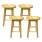 Modern Armless Non Foldable Counter Stool Wood Household Bar Stool with Pedal Natural 4 Piece Set Short Stool(20"H) Clearhalo 'Bar Furniture' 'Bar Stools' 'bar_stools' 'furn' 'furn_bar_stools' 'furniture_bar_stools' 'Kitchen & Dining Furniture' 'kitchen&dining_furn' 'kitchen' 'kitchen_furn' Furniture' 4198554