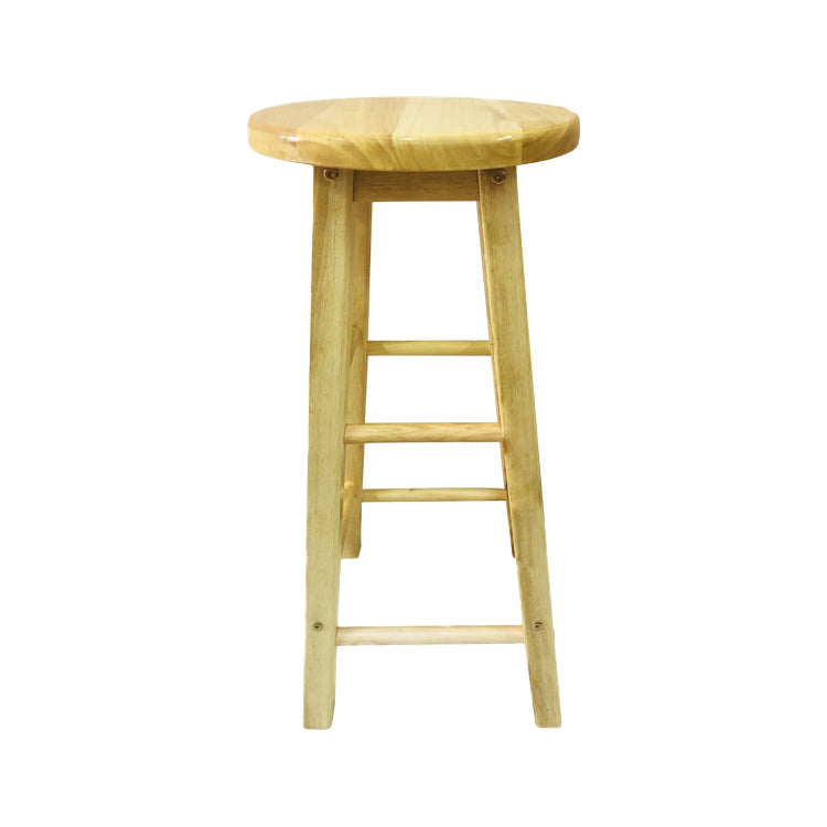 Modern Armless Non Foldable Counter Stool Wood Household Bar Stool with Pedal Natural 1 Piece Bar Stool (28" H) Clearhalo 'Bar Furniture' 'Bar Stools' 'bar_stools' 'furn' 'furn_bar_stools' 'furniture_bar_stools' 'Kitchen & Dining Furniture' 'kitchen&dining_furn' 'kitchen' 'kitchen_furn' Furniture' 4198555