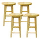 Modern Armless Non Foldable Counter Stool Wood Household Bar Stool with Pedal Natural 4 Piece Set Counter Stool (24"H) Clearhalo 'Bar Furniture' 'Bar Stools' 'bar_stools' 'furn' 'furn_bar_stools' 'furniture_bar_stools' 'Kitchen & Dining Furniture' 'kitchen&dining_furn' 'kitchen' 'kitchen_furn' Furniture' 4198560