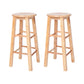 Modern Armless Non Foldable Counter Stool Wood Household Bar Stool with Pedal Brown 2 Piece Set Bar Stool (28" H) Clearhalo 'Bar Furniture' 'Bar Stools' 'bar_stools' 'furn' 'furn_bar_stools' 'furniture_bar_stools' 'Kitchen & Dining Furniture' 'kitchen&dining_furn' 'kitchen' 'kitchen_furn' Furniture' 4198562