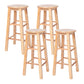 Modern Armless Non Foldable Counter Stool Wood Household Bar Stool with Pedal Brown 4 Piece Set Bar Stool (28" H) Clearhalo 'Bar Furniture' 'Bar Stools' 'bar_stools' 'furn' 'furn_bar_stools' 'furniture_bar_stools' 'Kitchen & Dining Furniture' 'kitchen&dining_furn' 'kitchen' 'kitchen_furn' Furniture' 4198563