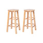 Modern Armless Non Foldable Counter Stool Wood Household Bar Stool with Pedal Brown Counter Stool (24"H) Clearhalo 'Bar Furniture' 'Bar Stools' 'bar_stools' 'furn' 'furn_bar_stools' 'furniture_bar_stools' 'Kitchen & Dining Furniture' 'kitchen&dining_furn' 'kitchen' 'kitchen_furn' Furniture' 4198564