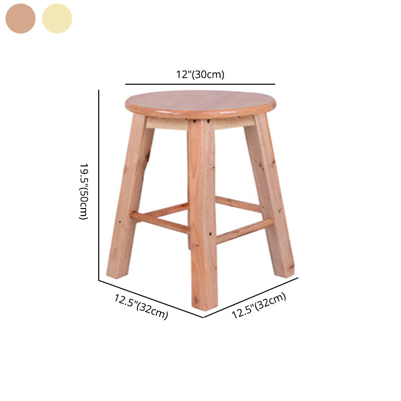 Modern Armless Non Foldable Counter Stool Wood Household Bar Stool with Pedal Clearhalo 'Bar Furniture' 'Bar Stools' 'bar_stools' 'furn' 'furn_bar_stools' 'furniture_bar_stools' 'Kitchen & Dining Furniture' 'kitchen&dining_furn' 'kitchen' 'kitchen_furn' Furniture' 4198567