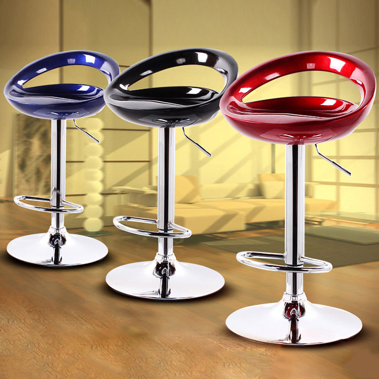 Modern Rotatable Armless Counter Stool Iron Household Bar Stool with Footrest Clearhalo 'Bar Furniture' 'Bar Stools' 'bar_stools' 'furn' 'furn_bar_stools' 'furniture_bar_stools' 'Kitchen & Dining Furniture' 'kitchen&dining_furn' 'kitchen' 'kitchen_furn' Furniture' 4198571