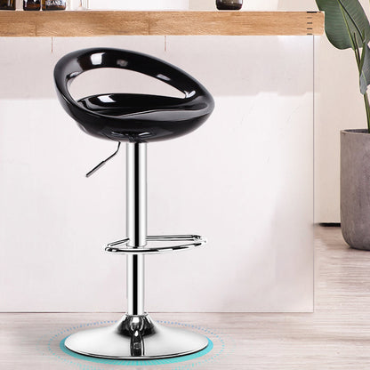 Modern Rotatable Armless Counter Stool Iron Household Bar Stool with Footrest Black 1 Piece Clearhalo 'Bar Furniture' 'Bar Stools' 'bar_stools' 'furn' 'furn_bar_stools' 'furniture_bar_stools' 'Kitchen & Dining Furniture' 'kitchen&dining_furn' 'kitchen' 'kitchen_furn' Furniture' 4198572