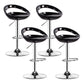 Modern Rotatable Armless Counter Stool Iron Household Bar Stool with Footrest Black 4 Piece Set Clearhalo 'Bar Furniture' 'Bar Stools' 'bar_stools' 'furn' 'furn_bar_stools' 'furniture_bar_stools' 'Kitchen & Dining Furniture' 'kitchen&dining_furn' 'kitchen' 'kitchen_furn' Furniture' 4198575