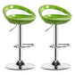 Modern Rotatable Armless Counter Stool Iron Household Bar Stool with Footrest Green 2 Piece Set Clearhalo 'Bar Furniture' 'Bar Stools' 'bar_stools' 'furn' 'furn_bar_stools' 'furniture_bar_stools' 'Kitchen & Dining Furniture' 'kitchen&dining_furn' 'kitchen' 'kitchen_furn' Furniture' 4198580