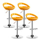 Modern Rotatable Armless Counter Stool Iron Household Bar Stool with Footrest Yellow 4 Piece Set Clearhalo 'Bar Furniture' 'Bar Stools' 'bar_stools' 'furn' 'furn_bar_stools' 'furniture_bar_stools' 'Kitchen & Dining Furniture' 'kitchen&dining_furn' 'kitchen' 'kitchen_furn' Furniture' 4198593