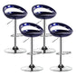 Modern Rotatable Armless Counter Stool Iron Household Bar Stool with Footrest Royal Blue 4 Piece Set Clearhalo 'Bar Furniture' 'Bar Stools' 'bar_stools' 'furn' 'furn_bar_stools' 'furniture_bar_stools' 'Kitchen & Dining Furniture' 'kitchen&dining_furn' 'kitchen' 'kitchen_furn' Furniture' 4198605