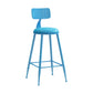Modern Leather Seats Barstool Metal 4 Legs Base Colorful Bar Stool for Living Room Blue 1 Piece Counter Stool(26"H) Clearhalo 'Bar Furniture' 'Bar Stools' 'bar_stools' 'furn' 'furn_bar_stools' 'furniture_bar_stools' 'Kitchen & Dining Furniture' 'kitchen&dining_furn' 'kitchen' 'kitchen_furn' Furniture' 4198667