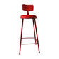 Modern Leather Seats Barstool Metal 4 Legs Base Colorful Bar Stool for Living Room Red 1 Piece Clearhalo 'Bar Furniture' 'Bar Stools' 'bar_stools' 'furn' 'furn_bar_stools' 'furniture_bar_stools' 'Kitchen & Dining Furniture' 'kitchen&dining_furn' 'kitchen' 'kitchen_furn' Furniture' 4198671