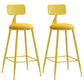 Modern Leather Seats Barstool Metal 4 Legs Base Colorful Bar Stool for Living Room Yellow 2 Piece Set Counter Stool(26"H) Clearhalo 'Bar Furniture' 'Bar Stools' 'bar_stools' 'furn' 'furn_bar_stools' 'furniture_bar_stools' 'Kitchen & Dining Furniture' 'kitchen&dining_furn' 'kitchen' 'kitchen_furn' Furniture' 4198683