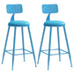 Modern Leather Seats Barstool Metal 4 Legs Base Colorful Bar Stool for Living Room Blue 2 Piece Set Counter Stool(26"H) Clearhalo 'Bar Furniture' 'Bar Stools' 'bar_stools' 'furn' 'furn_bar_stools' 'furniture_bar_stools' 'Kitchen & Dining Furniture' 'kitchen&dining_furn' 'kitchen' 'kitchen_furn' Furniture' 4198686
