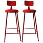 Modern Leather Seats Barstool Metal 4 Legs Base Colorful Bar Stool for Living Room Red 2 Piece Set Clearhalo 'Bar Furniture' 'Bar Stools' 'bar_stools' 'furn' 'furn_bar_stools' 'furniture_bar_stools' 'Kitchen & Dining Furniture' 'kitchen&dining_furn' 'kitchen' 'kitchen_furn' Furniture' 4198689