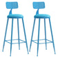 Modern Leather Seats Barstool Metal 4 Legs Base Colorful Bar Stool for Living Room Blue 2 Piece Set Bar Stool(30"H) Clearhalo 'Bar Furniture' 'Bar Stools' 'bar_stools' 'furn' 'furn_bar_stools' 'furniture_bar_stools' 'Kitchen & Dining Furniture' 'kitchen&dining_furn' 'kitchen' 'kitchen_furn' Furniture' 4198691