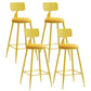 Modern Leather Seats Barstool Metal 4 Legs Base Colorful Bar Stool for Living Room Yellow 4 Piece Set Counter Stool(26"H) Clearhalo 'Bar Furniture' 'Bar Stools' 'bar_stools' 'furn' 'furn_bar_stools' 'furniture_bar_stools' 'Kitchen & Dining Furniture' 'kitchen&dining_furn' 'kitchen' 'kitchen_furn' Furniture' 4198694