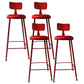 Modern Leather Seats Barstool Metal 4 Legs Base Colorful Bar Stool for Living Room Red 4 Piece Set Clearhalo 'Bar Furniture' 'Bar Stools' 'bar_stools' 'furn' 'furn_bar_stools' 'furniture_bar_stools' 'Kitchen & Dining Furniture' 'kitchen&dining_furn' 'kitchen' 'kitchen_furn' Furniture' 4198697
